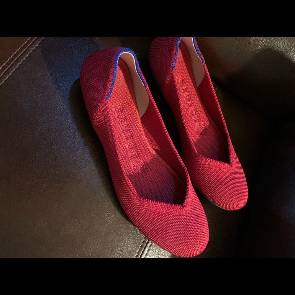 Rothy’s Gently Used Red Size 6 Rounded Toe Flats - image 1